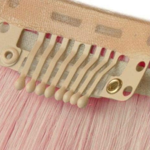 "HIDDEN HALO" CURLY - 18" HEAT-FRIENDLY SYNTHETIC EXTENSIONS (Purple Orchid) - Picture 2 of 8